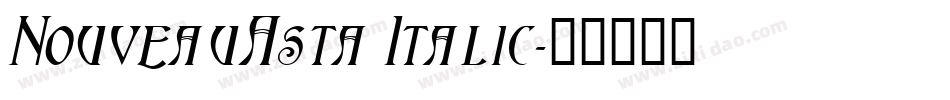 NouveauAsta Italic字体转换